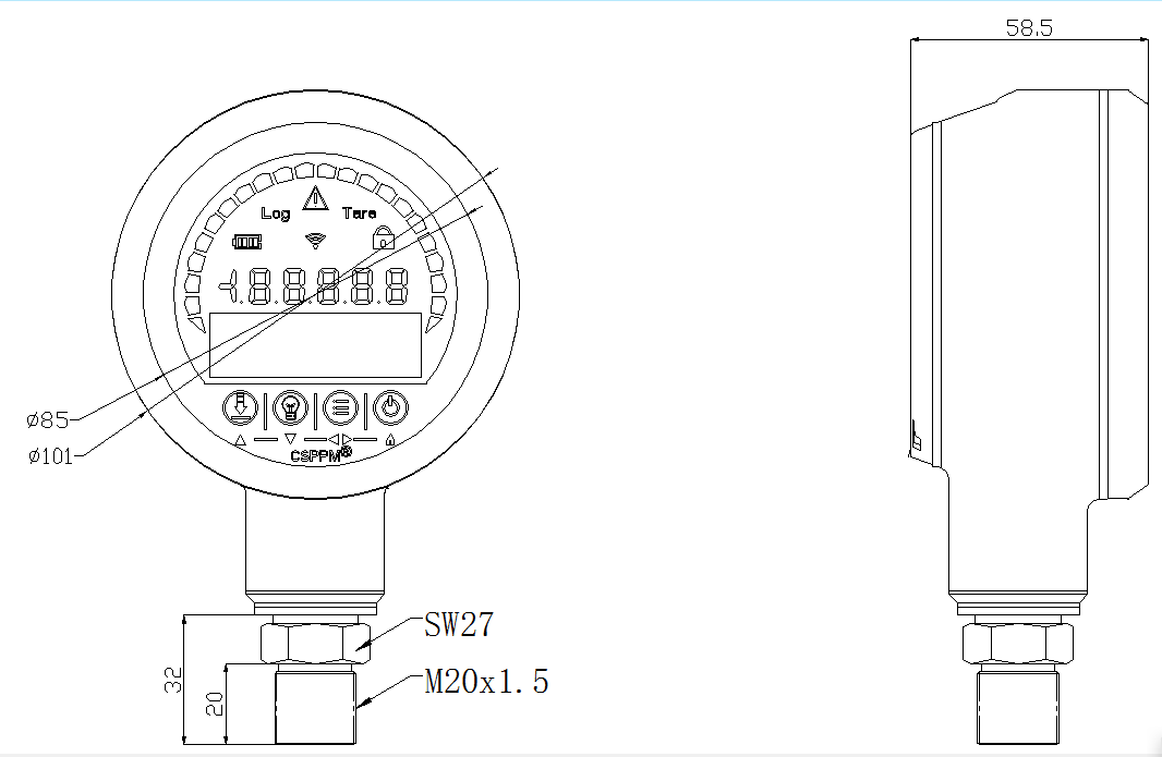 PPM-SXYB-P(G) High Accuracy Digital Pressure Gauge