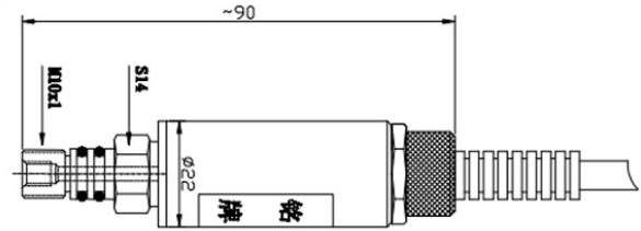 PPM-S322A Temperature and Pressure Sensor Dimension