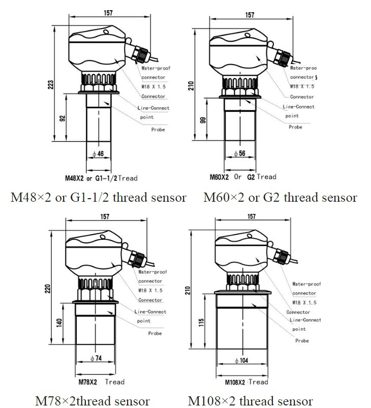 PPM-CSB Ultrasonic Liquid Level Sensor