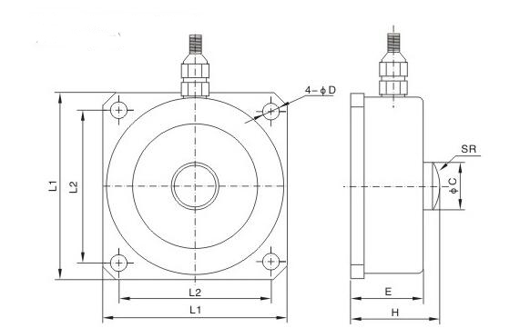 PPM227-LS3-1 Spoke Type Load Cell with Square Base