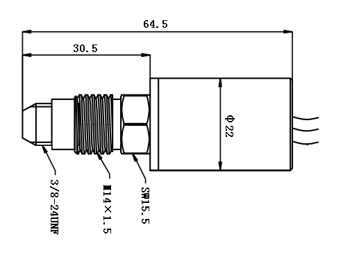 PPM-T322C High Temperature Pressure Transmitter Dimension