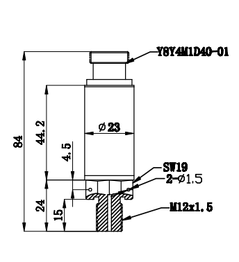 PPM-T323A Sputtered Film Pressure Transmitter Dimension