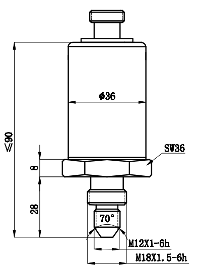 PPM-T336A Thin Film Pressure Transmitters Demision